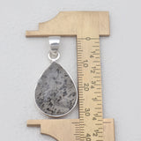 Black Dot Quartz Silver Pendants