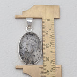 925 Sterling Silver Black Dot Quartz Pendants