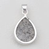 Black Dot Quartz Silver Pendants