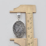 925 Sterling Silver Black Dot Quartz Pendants