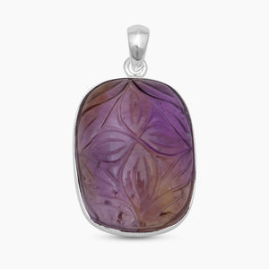 Carving Ametrine Silver Pendants