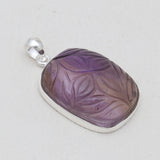 Carving Ametrine Silver Pendants