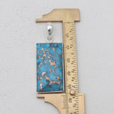 Blue Copper Turquoise Silver Pendants