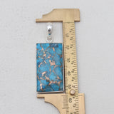 Blue Copper Turquoise Silver Pendants