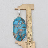 Blue Copper Turquoise Silver Pendants