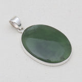 925 Sterling Silver Nephrite Jade Pendants