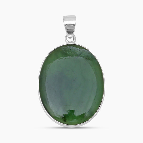925 Sterling Silver Nephrite Jade Pendants