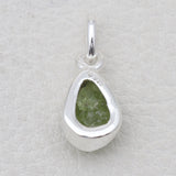 Green Peridot Silver Plain Pendants