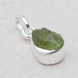 Green Peridot Silver Plain Pendants