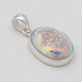925 Sterling Silver Titanium Druzy Pendants