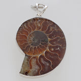 925 Sterling Silver Ammonite Pendants
