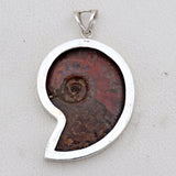 925 Sterling Sliver Ammonite Fossil Pendant