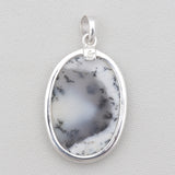 Dendritic Opal Silver Pendant