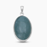 925 Sterling Silver Aquamarine Pendants