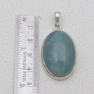 925 Sterling Silver Aquamarine Pendants