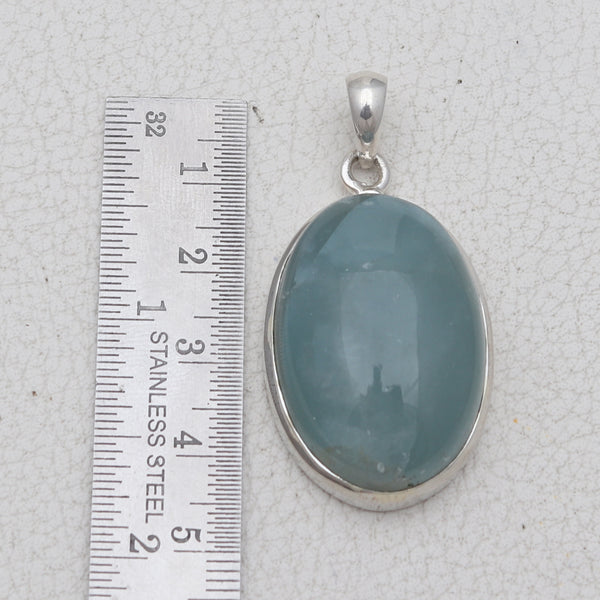 925 Sterling Silver Aquamarine Pendants