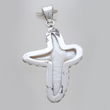 925 Sterling Silver Pearl Cross Pendants