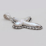 925 Sterling Silver Pearl Cross Pendants
