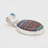 Rainbow Calsilica 925 Silver Pendants