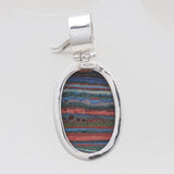 Rainbow Calsilica 925 Silver Pendants