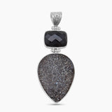 Natural Utah Agate Silver Pendants