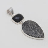 Natural Utah Agate Silver Pendants