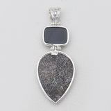 Natural Utah Agate Silver Pendants