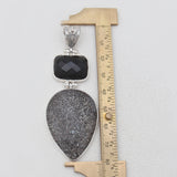 Natural Utah Agate Silver Pendants