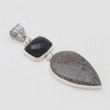 Natural Utah Agate Silver Pendants