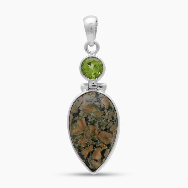 Rainforest Jasper Silver Pendants