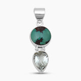 Tibetan Turquoise Silver Pendants