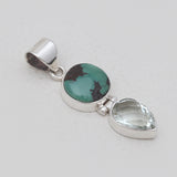 Tibetan Turquoise Silver Pendants