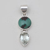 Tibetan Turquoise Silver Pendants