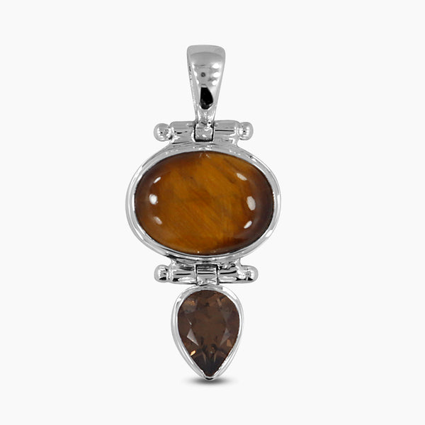 925 Silver Tiger Eye Pendants