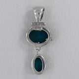 Chrysocolla Gemstone Silver Pendant