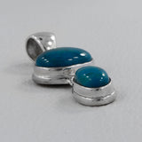 Chrysocolla Gemstone Silver Pendant