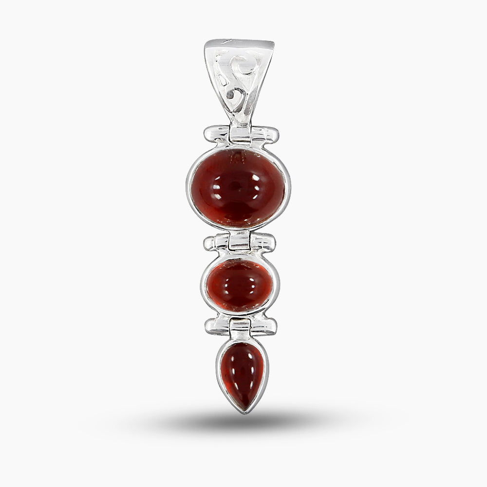 925 Sterling Silver Hessonite Pendants