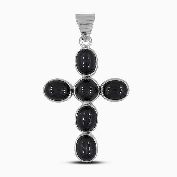 Black Star Holy Cross Silver Pendants