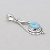 Blue Larimar Silver Pendants
