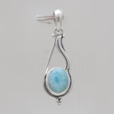 Blue Larimar Silver Pendants