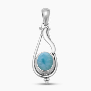 Blue Larimar Silver Pendants