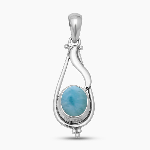 Blue Larimar Silver Pendants