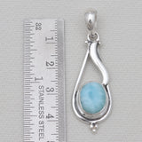 Blue Larimar Silver Pendants
