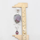 Watermelon Tourmaline Silver Pendants