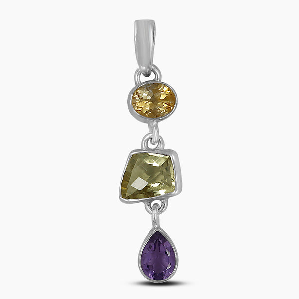 925 Sterling Silver Green Gold Pendants