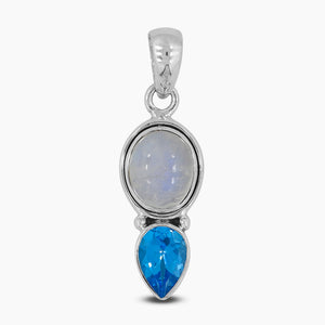 Rainbow Moonstone Silver Pendants