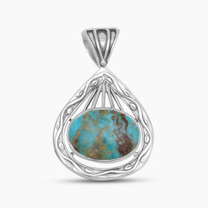 Boulder Turquoise Silver Pendants