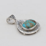 Boulder Turquoise Silver Pendants
