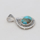 Boulder Turquoise Silver Pendants