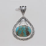 Boulder Turquoise Silver Pendants